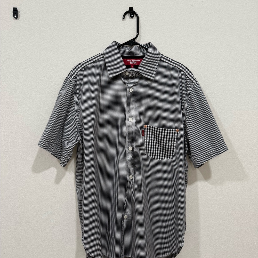 Junya Watanabe Black and White Casual Button Down Shirt
